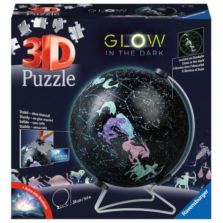 3D puzzelbal, Constellations, Glow in the dark, 180 stukjes Ravensburger
