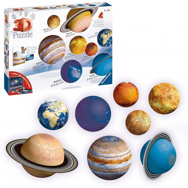 3D Zonnestelsel - 3D puzzel - 27/54/72/108 stukjes Ravensburger