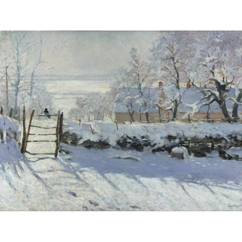 Claude Monet, The Magpie Grafika puzzel 2000 stukjes