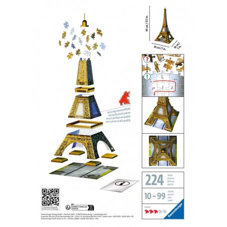 Eiffeltoren,  3D puzzel Ravensburger 216 stukjes