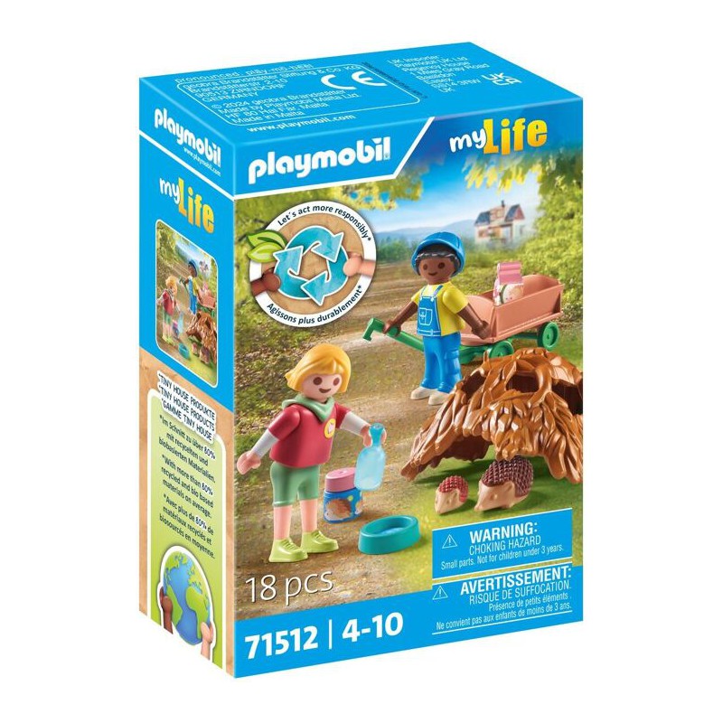 Playmobil - My Life, zorgen voor de egelfamilie 71512
