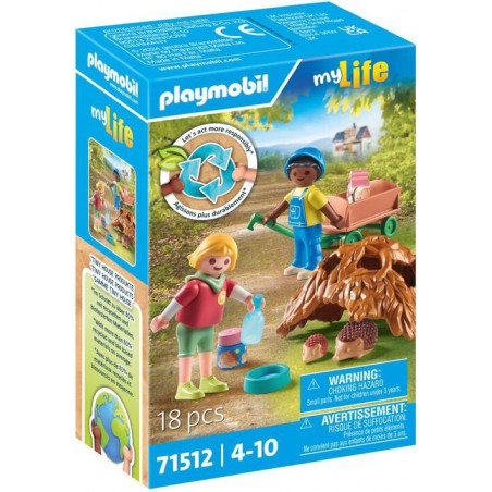 Playmobil - My Life, zorgen voor de egelfamilie 71512