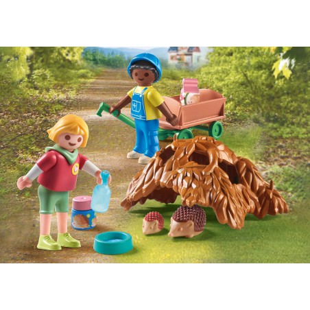 Playmobil - My Life, zorgen voor de egelfamilie 71512