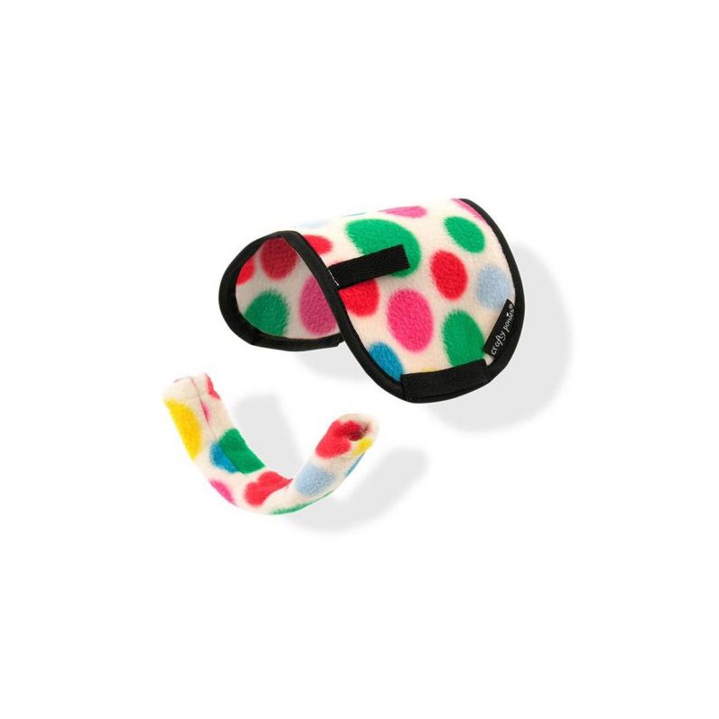 Crafty Ponies -  Zadeldek en singelhoes wit met gekleurde stippen (Sjabrak)