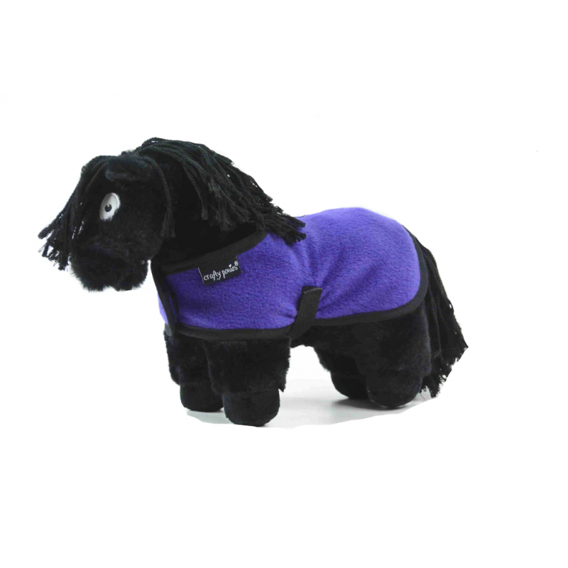 Crafty Ponies - Veulen fleecedeken paars 35cm