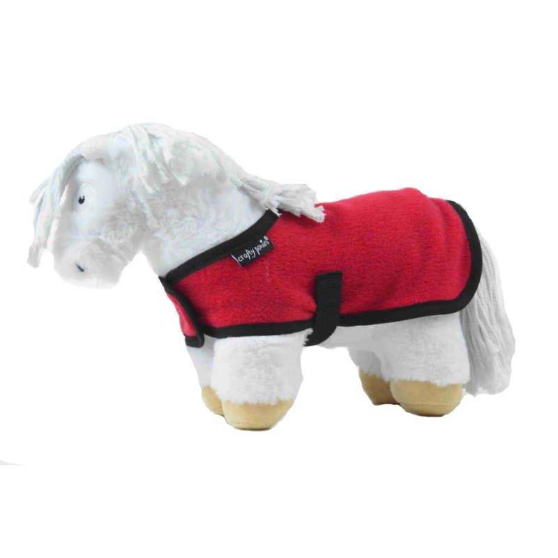 Crafty Ponies - Veulen fleecedeken rood 35cm