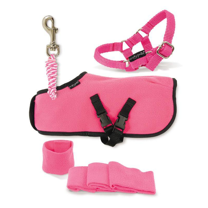 Crafty Ponies -  Fleecedeken set roze