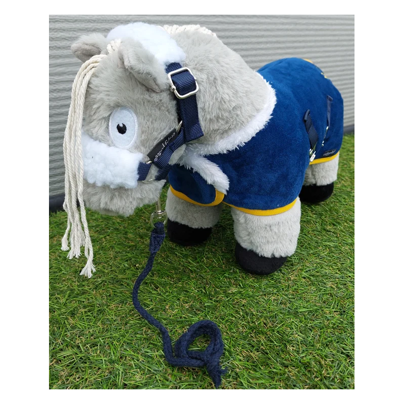 Crafty Ponies -  Luxe dekenset blauw/geel