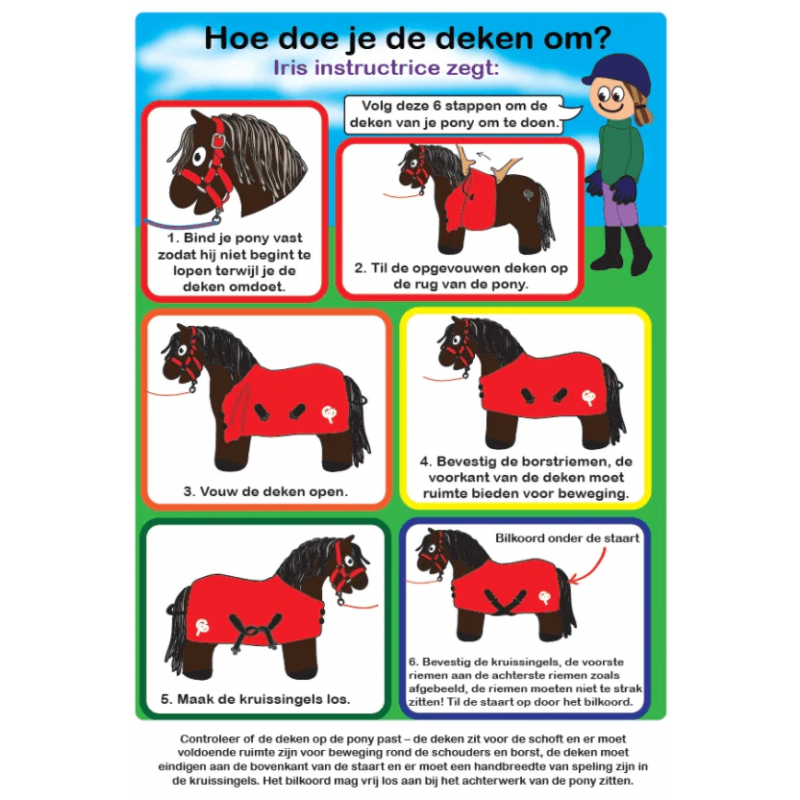 Crafty Ponies -  Fleecedeken set rood