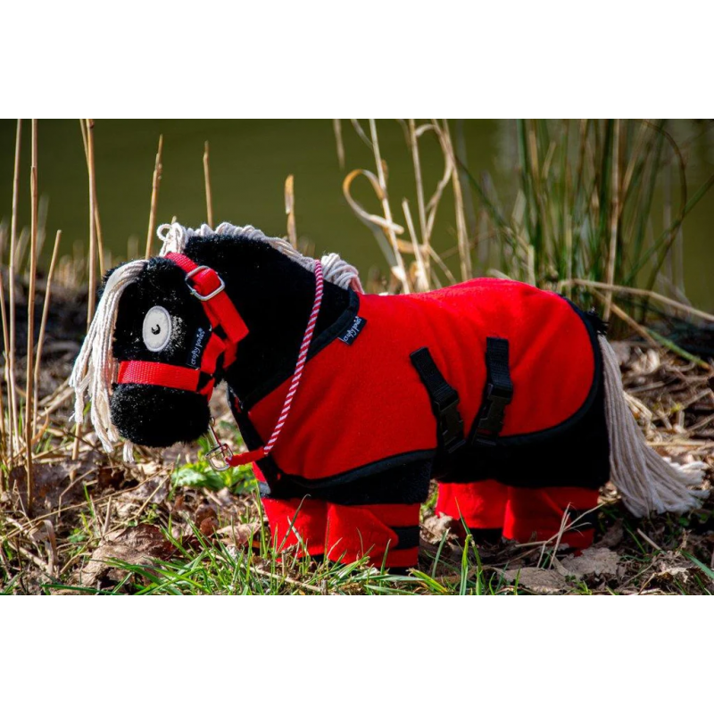 Crafty Ponies -  Fleecedeken set rood