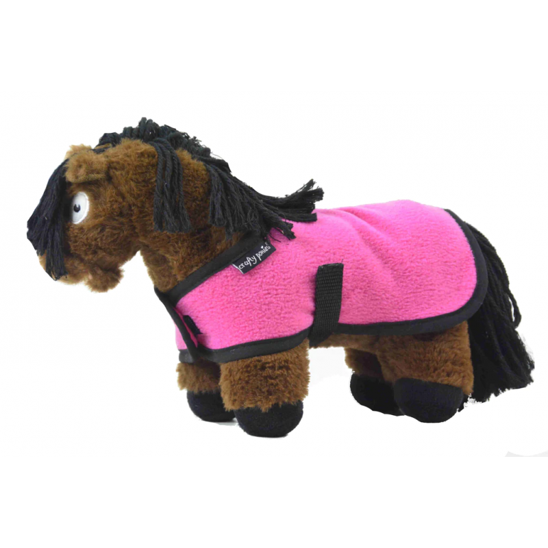 Crafty Ponies - Veulen fleecedeken roze 35cm