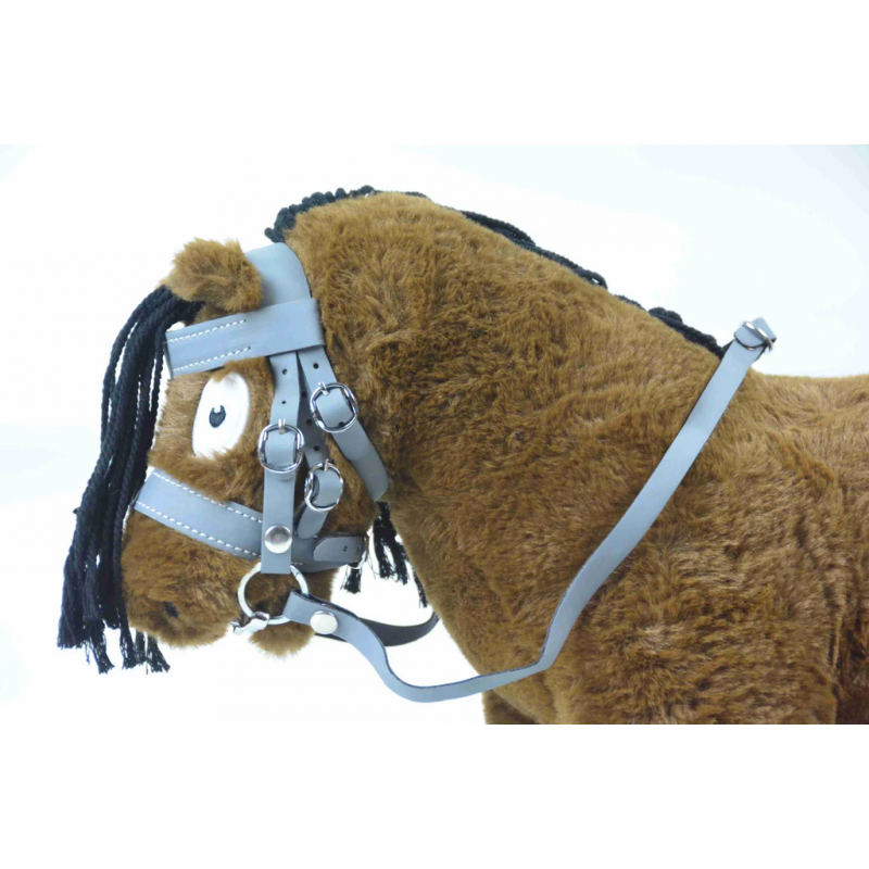 Crafty Ponies - Premium hoofdstel grijs CP174