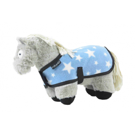 Crafty Ponies - Veulen fleecedeken lichtblauw met ster