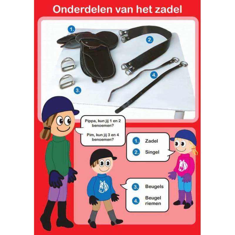 Crafty Ponies - Premium zadel lichtbruin CP180