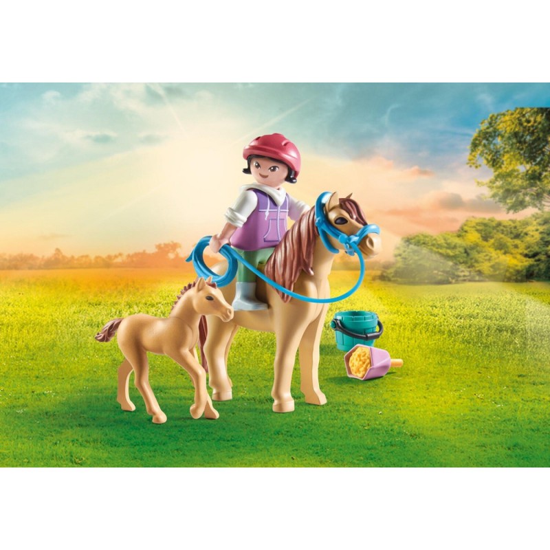 Playmobil - Horses of waterfall, Kind met pony en veulen 71498