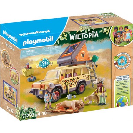 Playmobil - Wiltopia, Met de terreinwagen bij de leeuwen 71293