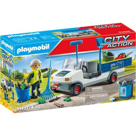 Playmobil City Action 71433 elektrische straatveegmachine