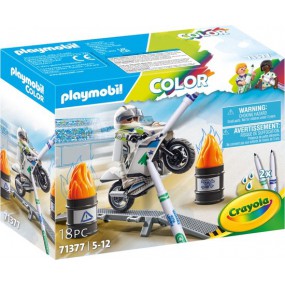 Playmobil color, motorcrossmotor 71377