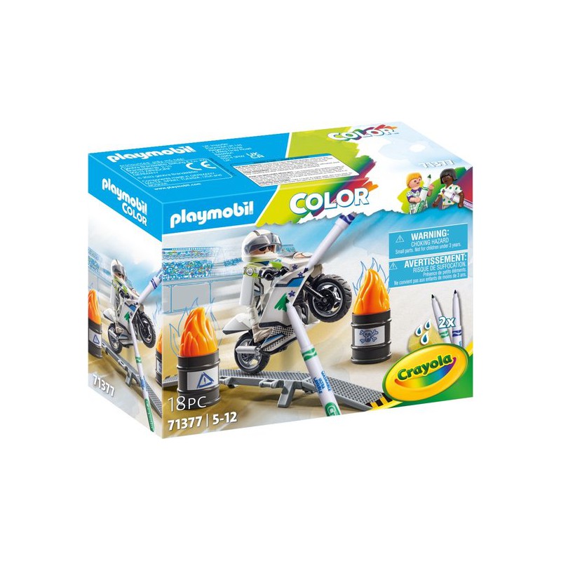 Playmobil color, motorcrossmotor 71377