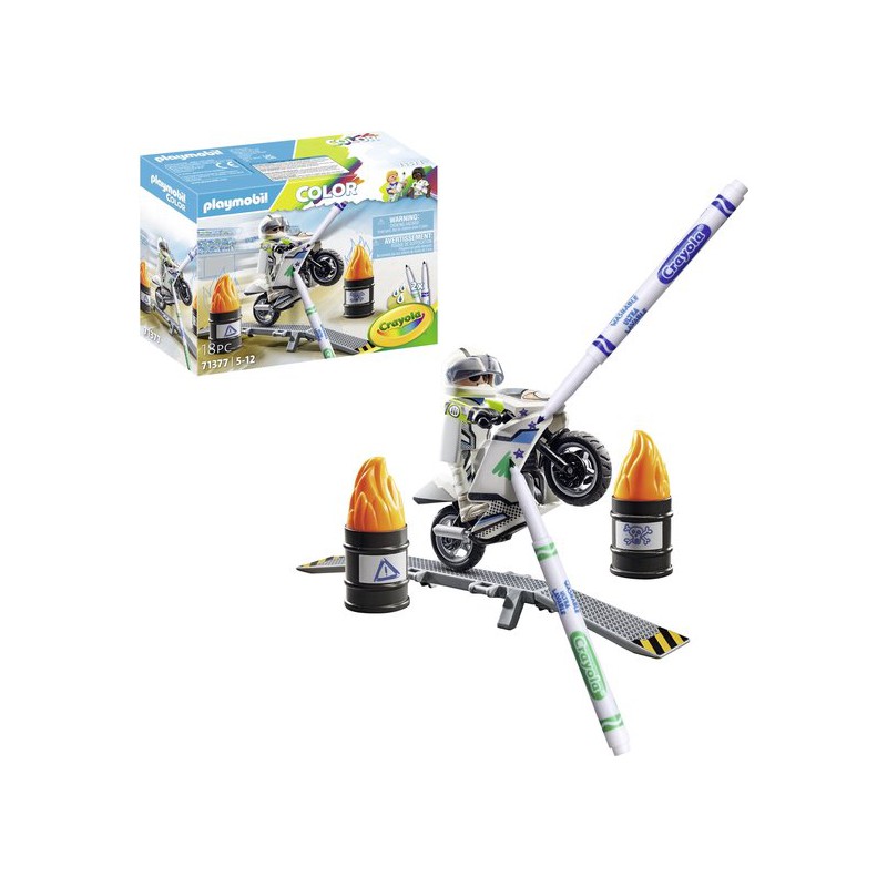 Playmobil color, motorcrossmotor 71377