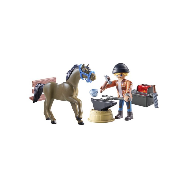 Playmobil - Horses of waterfall, Hoefsmid: Ben & Achilles 71357