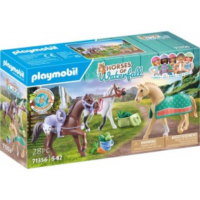 Playmobil - Horses of waterfall, 3 paarden met accessoires 71356