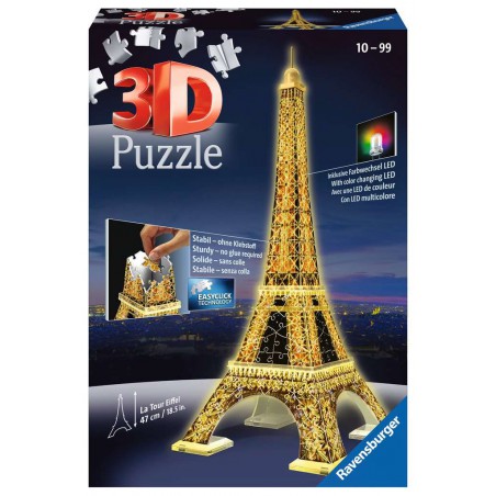 3D puzzel, Eiffel toren, Night edition, 216 stukjes Ravensburger