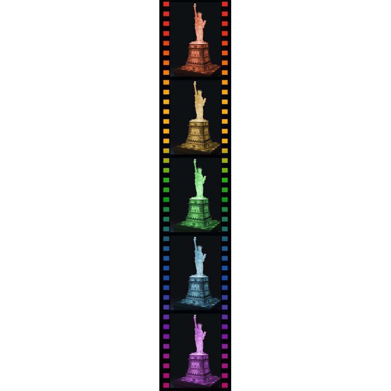 Vrijheidsbeeld,  Night edition met led licht Ravensburger 216 stukjes