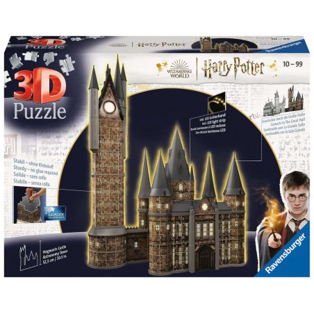 3D puzzel, Hogwarts Astronomy Tower - Night Edition , 643 stukjes Ravensburger