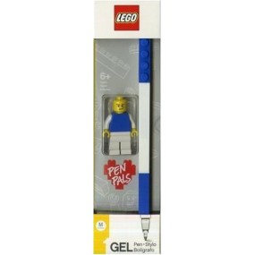 LEGO - Gel pen blauw + minifiguur