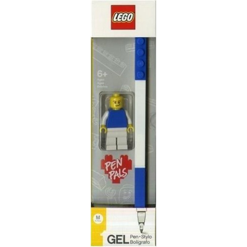 LEGO - Gel pen blauw + minifiguur