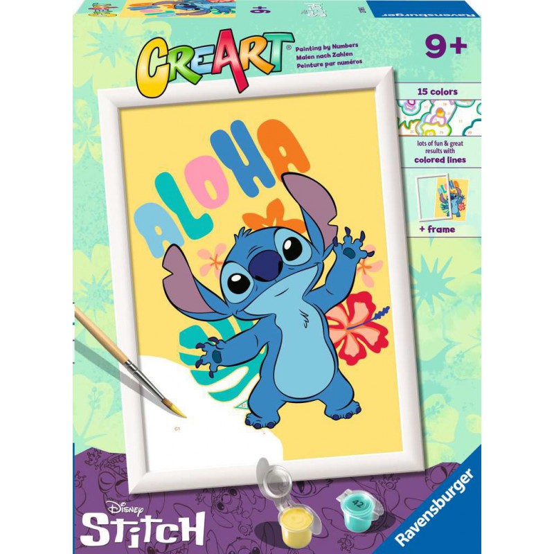 CreArt, Disney Aloha Stitch, Schilderen op nummer, Ravensburger