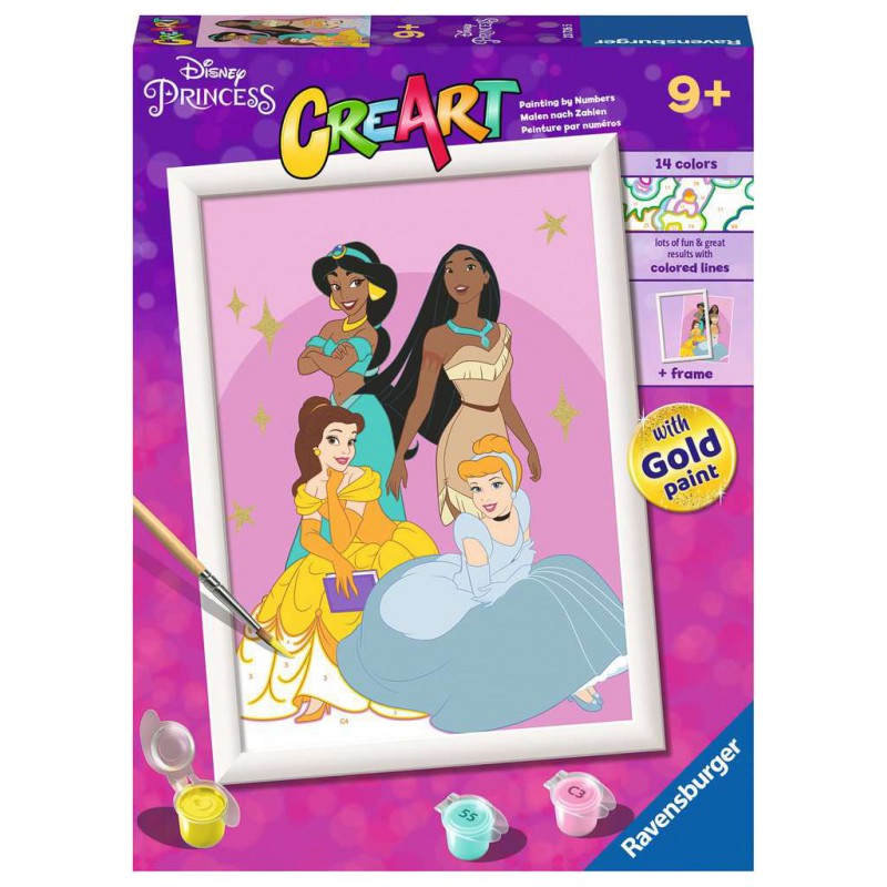 CreArt, Disney Princesses, Schilderen op nummer, Ravensburger