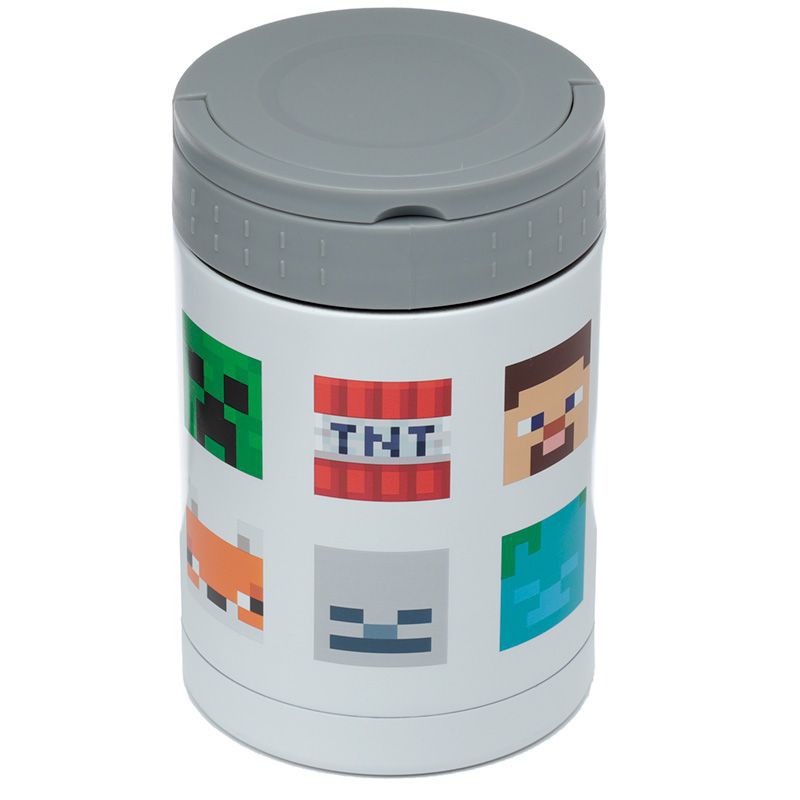 Minecraft, gezichten thermos lunchpot heet & koud 500ml