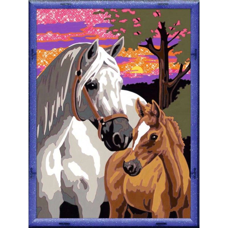 CreArt, Sunset horses, Schilderen op nummer, Ravensburger