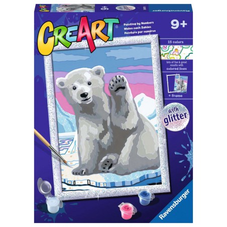 CreArt, Pawsome Polar Bear, Schilderen op nummer, Ravensburger