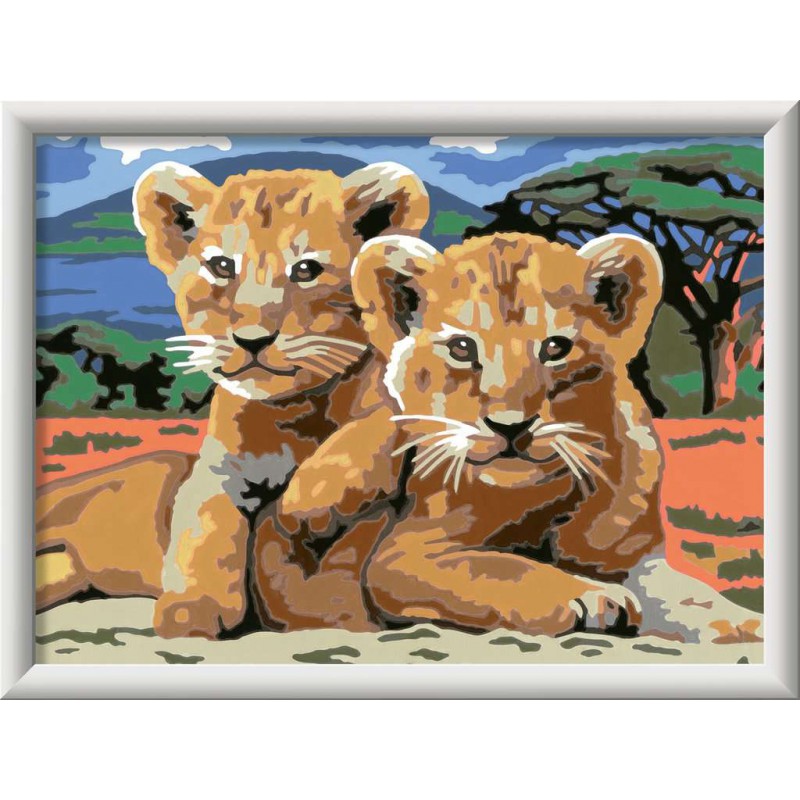 CreArt, Little Lion Cubs, Schilderen op nummer, Ravensburger