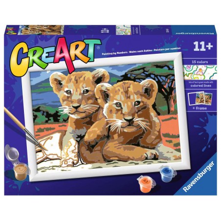 CreArt, Little Lion Cubs, Schilderen op nummer, Ravensburger