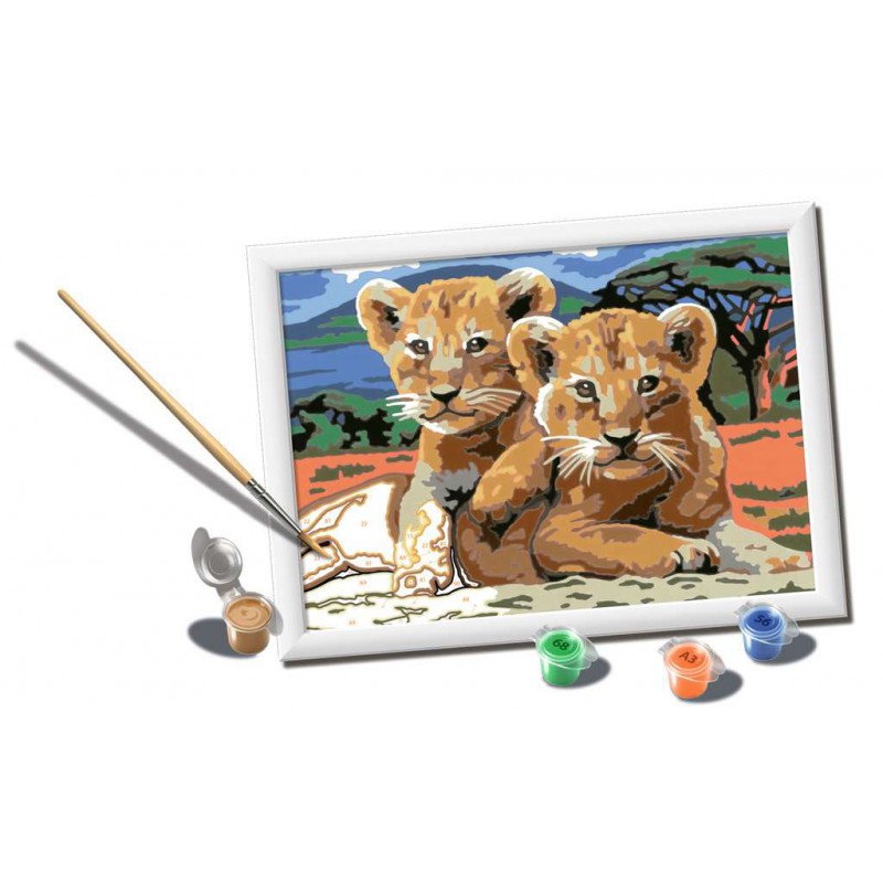 CreArt, Little Lion Cubs, Schilderen op nummer, Ravensburger