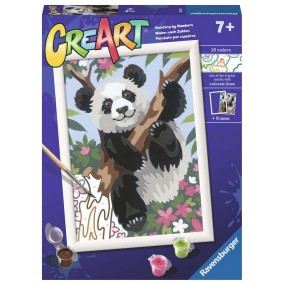 CreArt, Playful Panda, Schilderen op nummer, Ravensburger