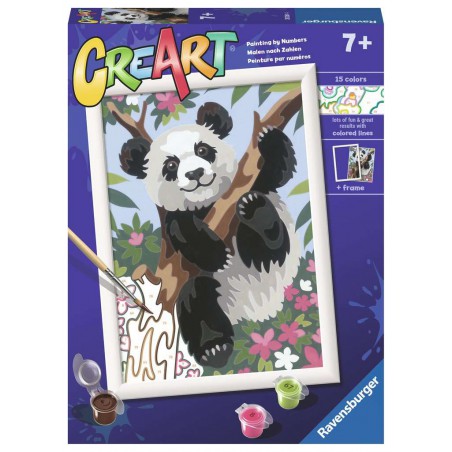 CreArt, Playful Panda, Schilderen op nummer, Ravensburger