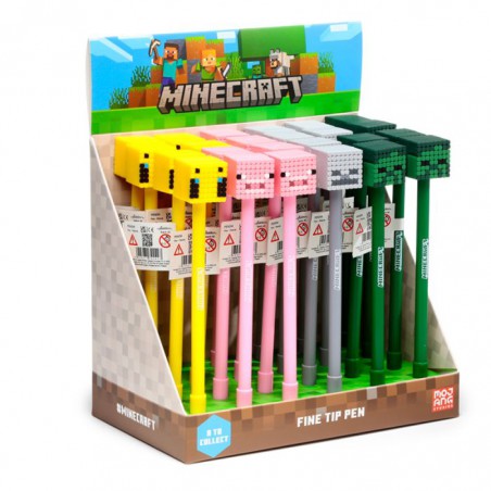 Minecraft, topper pen Pig,Bee,Zombie,Skeleton