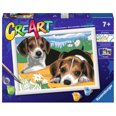 CreArt, Beagle Puppies, Schilderen op nummer, Ravensburger