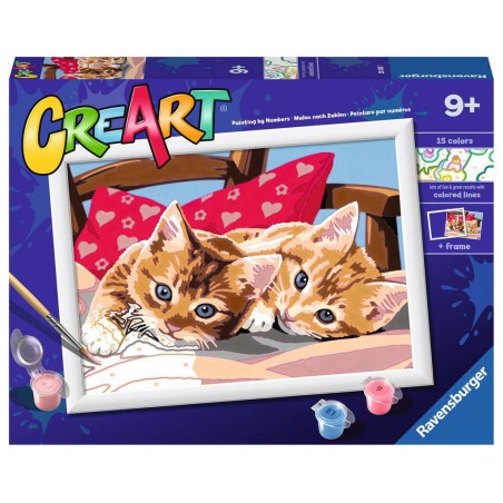 CreArt, Two Cuddly Cats, Schilderen op nummer, Ravensburger
