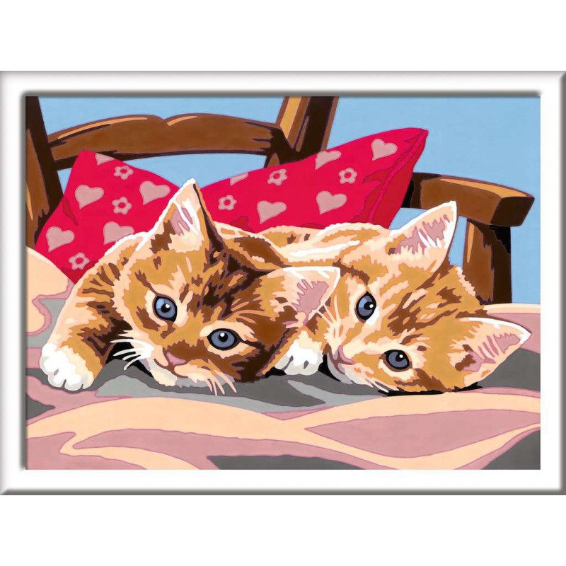 CreArt, Two Cuddly Cats, Schilderen op nummer, Ravensburger