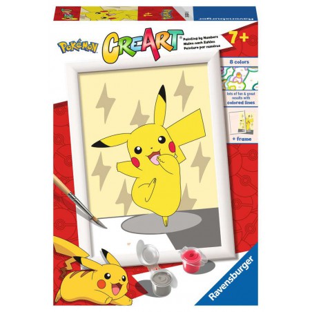 CreArt, Pokémon Pikachu Pose, Schilderen op nummer, Ravensburger 289356