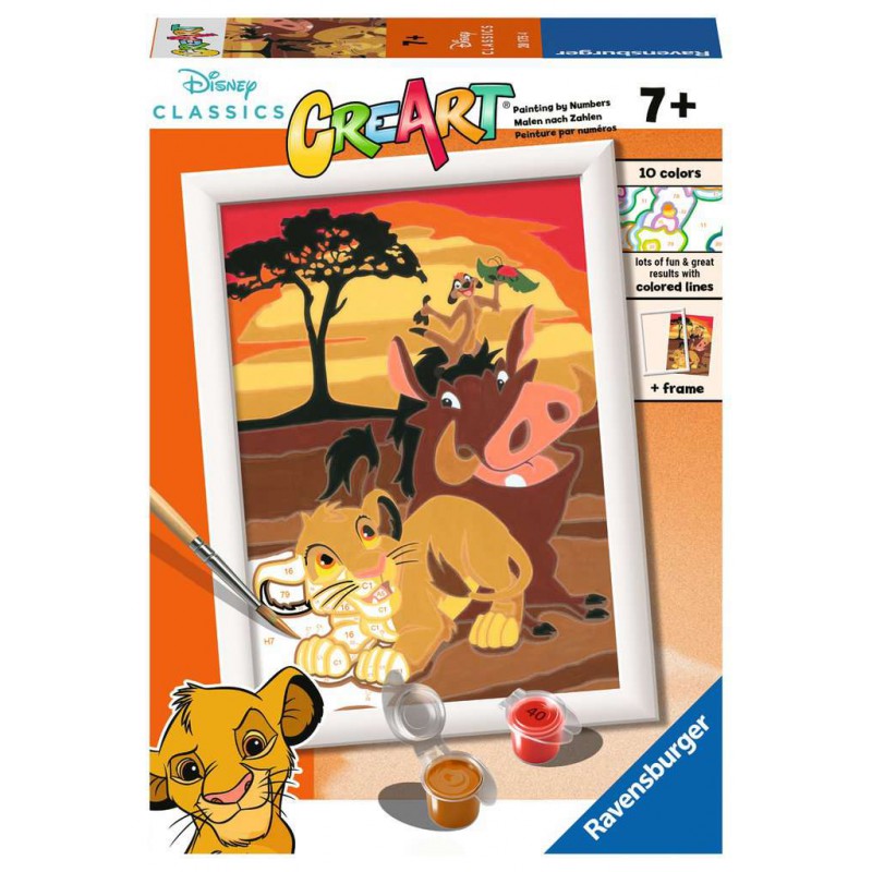 CreArt, Disney The Lion King, Schilderen op nummer, Ravensburger 289356