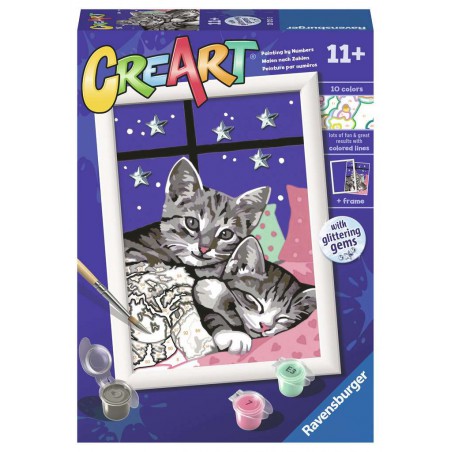 CreArt, Sleepy Kitties, Schilderen op nummer, Ravensburger 289356