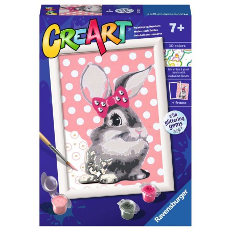 CreArt, Cuddly Bunny, Schilderen op nummer, Ravensburger 289356