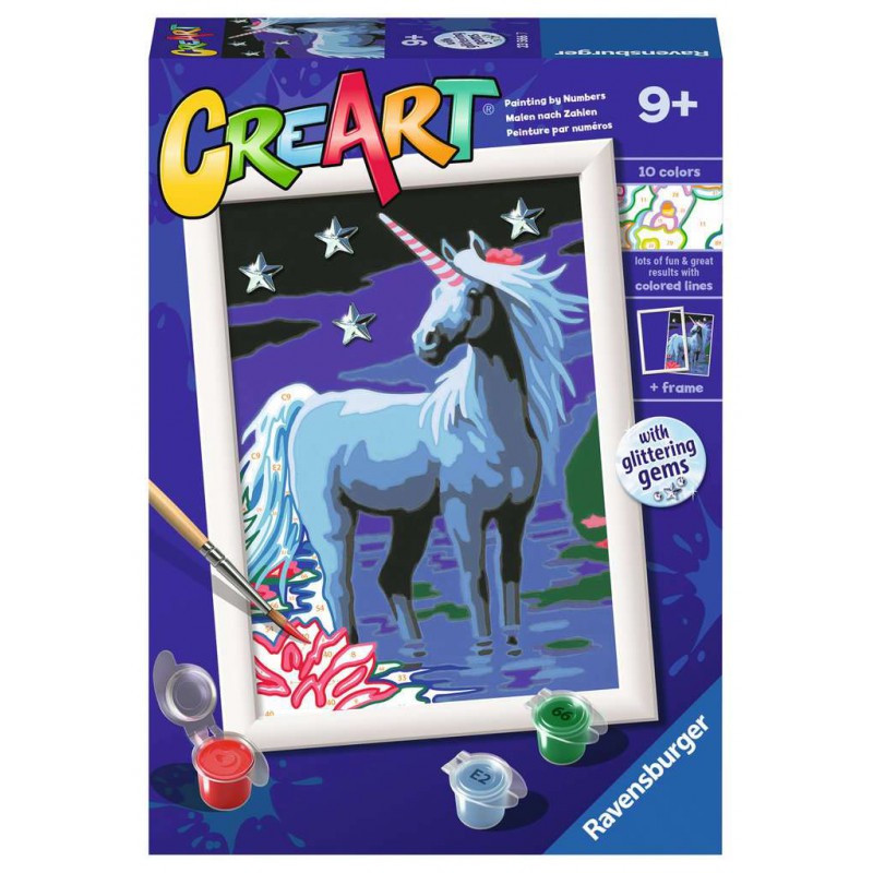 CreArt, Magical unicorn, Schilderen op nummer, Ravensburger 289356